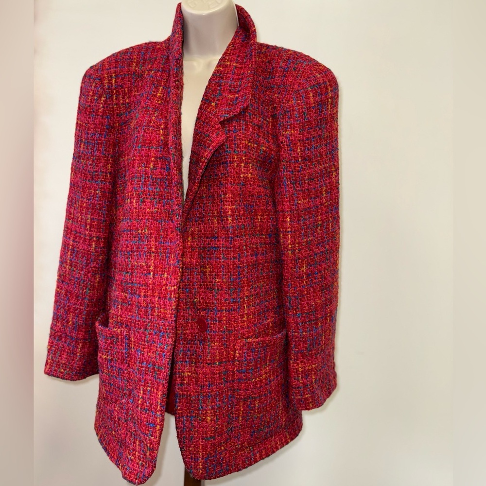 Liz Claiborne (12) Red Vintage Wool Blazer